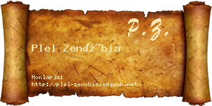 Plel Zenóbia névjegykártya